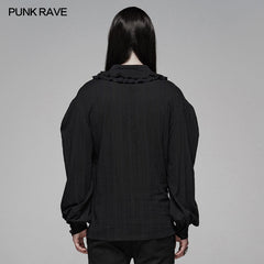WY-1113 Gothic Low-cut V-neck Loose Shirt For Men?-??Punk Rave Clothing