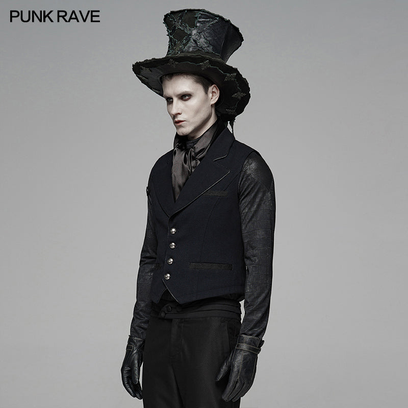 WY-1072MJM Simple Gentleman Style Vest?-??Punk Rave Clothing