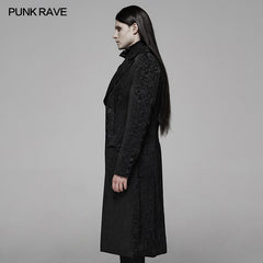 WY-1078XCM Vintage Gothic Jacquard Medium Long Coat?-??Punk Rave Clothing