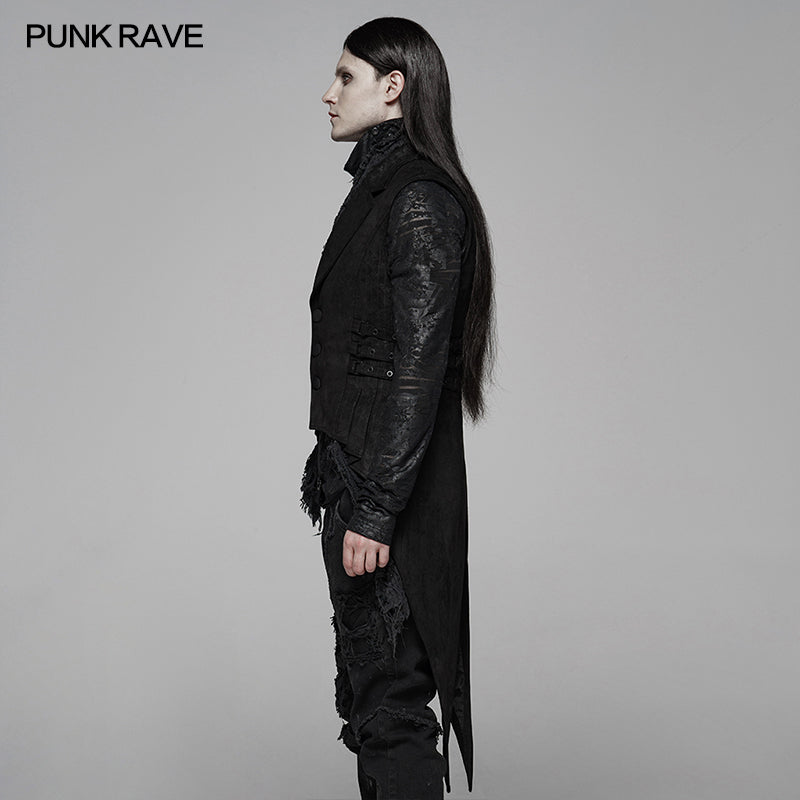 WY-1082MJM Gothic Floral Swallow-tailed Waistcoat?-??Punk Rave Clothing