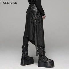 WQ-436BQM Punk Mens Half Skirt?-??Punk Rave Clothing