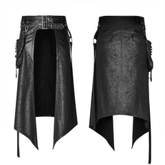 WQ-436BQM Punk Mens Half Skirt?-??Punk Rave Clothing