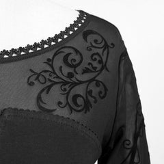 Q-215 Court Printing Pattern Knee Length Casual Gothic Dresses?-??Punk Rave Clothing