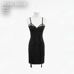 Q-228 black Sexy Knitting Slip Punk Dress?-??Punk Rave Clothing