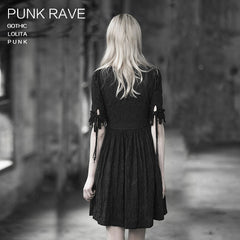 Q-233 Short Sleeves Old White Long Gothic Dresses?-??Punk Rave Clothing