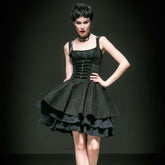 Q-239 Sexy Simple Long Skinny Gothic Dresses With Skull Decoration?-??Punk Rave Clothing