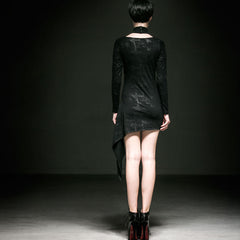 Q-241 black Cotton Lady Latest Irregular Party Gothic Dresses?-??Punk Rave Clothing