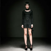 Q-241 black Cotton Lady Latest Irregular Party Gothic Dresses?-??Punk Rave Clothing