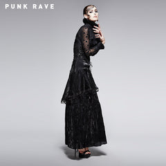 Q-246 Spring New Fashion High Waist black Evening Gothic Skirt?-??Punk Rave Clothing