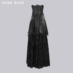 Q-246 Spring New Fashion High Waist black Evening Gothic Skirt?-??Punk Rave Clothing