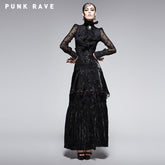 Q-246 Spring New Fashion High Waist black Evening Gothic Skirt?-??Punk Rave Clothing