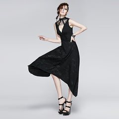 Q-252 Sleeveless Cotton Summer Long Tight Sexy Evening Punk Dress?-??Punk Rave Clothing