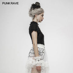 WT-604 Pleated Lolita T-shirt?-??Punk Rave Clothing