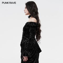 WY-1220CCF Victoria royal palace Velvet shirts?-??Punk Rave Clothing