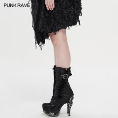 WS-344JTF Vintage Gothic Shoe Cover?-??Punk Rave Clothing