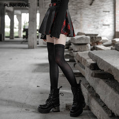 OPQ-450 Multi-piece stitching half skirt?-??Punk Rave Clothing