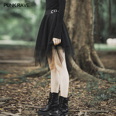 OPQ-612 Daily Dark mesh skirt?-??Punk Rave Clothing
