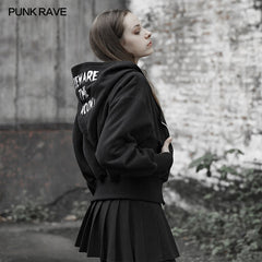 OPY-383XDF Hoodie embroidered cardigan jacket?-??Punk Rave Clothing