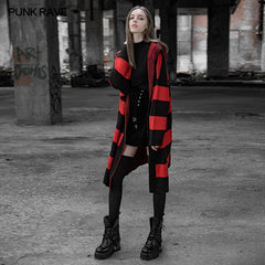 OPM-116KMF Wizards hat, long striped sweater jacket?-??Punk Rave Clothing