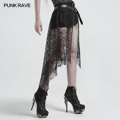 WS-408YDF Gothic lace mesh belt?-??Punk Rave Clothing