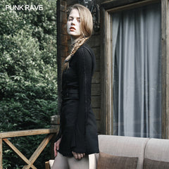 OPQ-673LQF Hard core girl military uniform style double belt A swing dress?-??Punk Rave Clothing