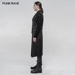 WY-1254MJM Punk mid-length vest?-??Punk Rave Clothing