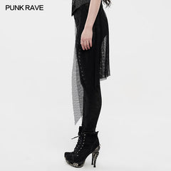 WK-424DDF Goth black flame leggings?-??Punk Rave Clothing