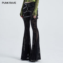 WQ-504BQF Punk coat of paint hollow skirt?-??Punk Rave Clothing