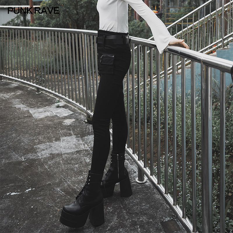 OPK-321NCF Diablo War-hee series detachable loop denim jeans?-??Punk Rave Clothing