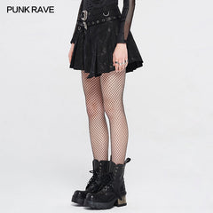 WQ-475DQF 2021 Irregular Patterns Punk Skirt With Buckle?-??Punk Rave Clothing