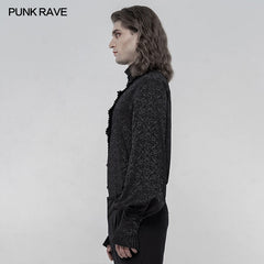 WY-1260CCM Gothic Daily Jacquard Long sleeve shirt?-??Punk Rave Clothing