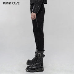 WK-435XCM Thickened Punk Simple Trousers?-??Punk Rave Clothing