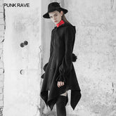 OPY-350XCF Irregular Hem Woolen Coat with Hat?-??Punk Rave Clothing