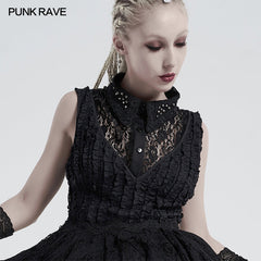 WS-411LHF Gothic independent lace collar?-??Punk Rave Clothing