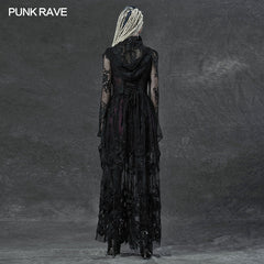 WY-1273LQF Gothic lace 3D embroidered long coat?-??Punk Rave Clothing