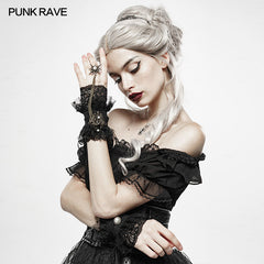 WS-327 Sexy Queen Lace Vintage Gloves?-??Punk Rave Clothing