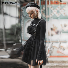 OPQ-645LQF Diablo War-hee series multiple belt loops Cyber dress?-??Punk Rave Clothing