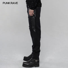 WK-433XCM Punk Personality Elastic Trousers?-??Punk Rave Clothing