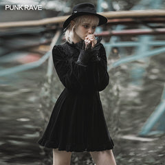 OPQ-671LQF College lace patchwork dress?-??Punk Rave Clothing