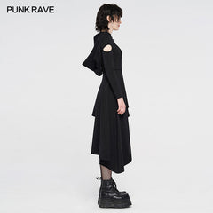 WQ-455LQF Punk knitted asymmetrical dresses?-??Punk Rave Clothing