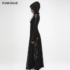 WY-1143 Darkmoon Cage Yarn Long Coat?-??Punk Rave Clothing