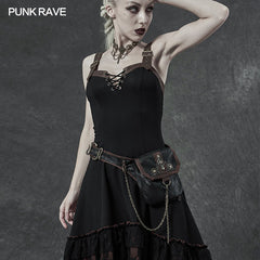WS-394YDF Steampunk retro waist bag?-??Punk Rave Clothing