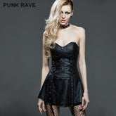 Q-260 Latex Fashion black Mature Sexy Short Pencil Punk Dress?-??Punk Rave Clothing