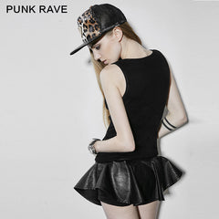 Q-268 black Sleeveless Tight Sexy Punk Skirt?-??Punk Rave Clothing
