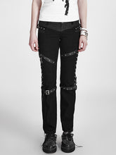 K-125 Gothic Unisex High Waist Rock Punk Pants?-??Punk Rave Clothing