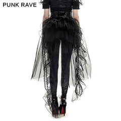 Q-287 Latest Cute Short Net Mesh Swallowtail Mini Lace Gothic Dress?-??Punk Rave Clothing