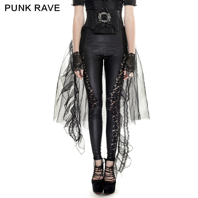 Q-287 Latest Cute Short Net Mesh Swallowtail Mini Lace Gothic Dress?-??Punk Rave Clothing