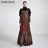 Q-295 Gorgeous Ruched Ball Gown Full-length Evening Punk Dress?-??Punk Rave Clothing
