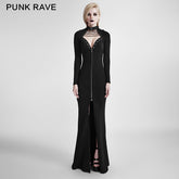 Q-301 Global Fashion Hot Design Plain Long Sleeve Gothic Dresses?-??Punk Rave Clothing