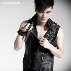 S-114 Fashion black Metal Removable Finger Gloves With Ring Accessories?-??Punk Rave Clothing